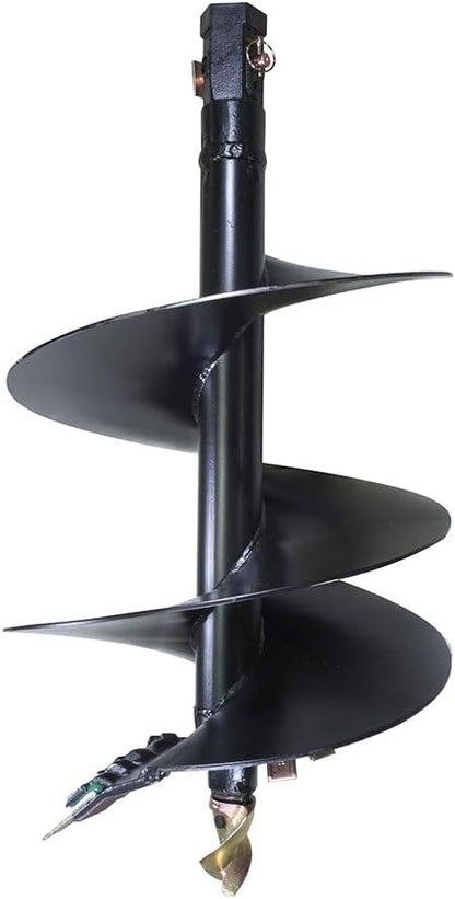 Titan Attachments 24" x 48" Auger Bit for Post Hole Digger, 2" Hex Connect, HD Steel, Digging Bit Only