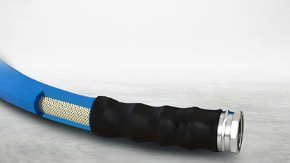 BluSeal Hot/Cold Water Rubber Garden Hose, 100% Rubber, Ultra-Light, Super Strong, 500 PSI, 50F to 190F Degrees, High Strength Polyester Braided (5/8" x 6')