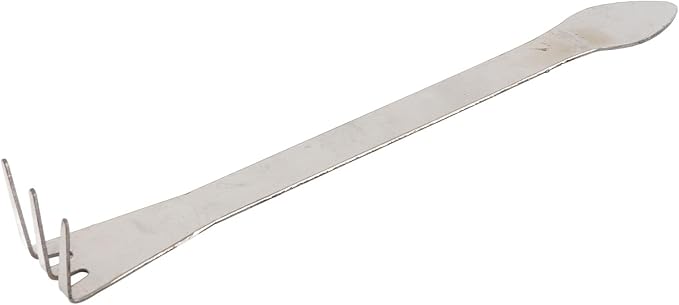 3 Prong Root Rake, Stainless Steel Root Pick Rake, Small Loosen Soil Bonsai Tree Tools with Ergonomic Handle for Gardening Plants Loosen and Aerates Soil, 9.06 x 1.18in