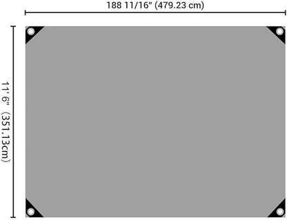 Yescom 12x16Ft 14 Mil Heavy Duty Reinforced Poly Tarp Reversible Waterproof Tarpaulin Ground Sheet Cover Reversible Silver Black Tarps