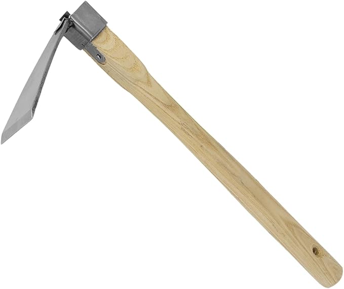 Zenport J6-02 Hoe, 15-Inch Handle, 5 Inch Stainless Steel Blades, Beige - 3 Pack