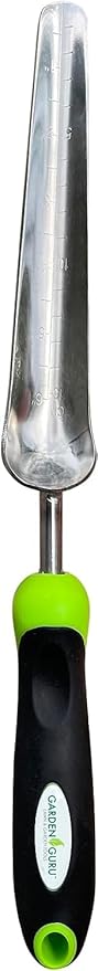 Garden Guru Seed Planting Shovel Trowel Transplanter Widger – Stainless Steel – Rust Resistant - Ergonomic Handle – Perfect Hand Dibber Seedling Bulb Planter Tool for Gardening Planting Transplanting