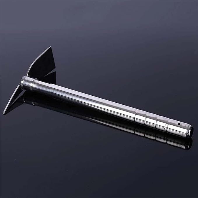 15 inch Stainless Steel Garden Hoe Pick Multipurpose Hand Tool Digging Weeding Turning Soil Mining Tools
