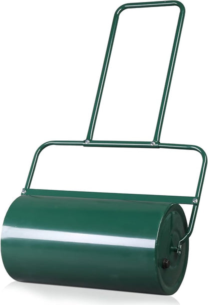 Outvita Lawn Roller, 13 Gallons Water and Sand Filled Garden Drum Roller with U Shaped Handle Tow beind Sod Roller for Planting, Seeding(Green)