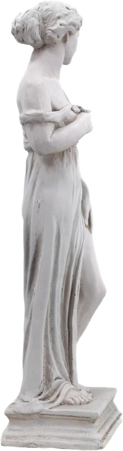 Outdoor Garden Statue Nymph Sculpture Goddess of Greek Mythology Roman Style Outdoor Patio Yard Lawn Porch Decor 32 Inch Ivory