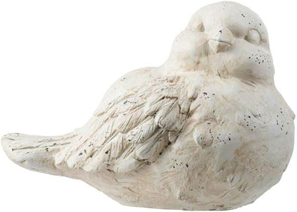 A&B Home Indoor Outdoor Large Vintage Bird Figurine Statue, 15.4 Inch Long, Off White