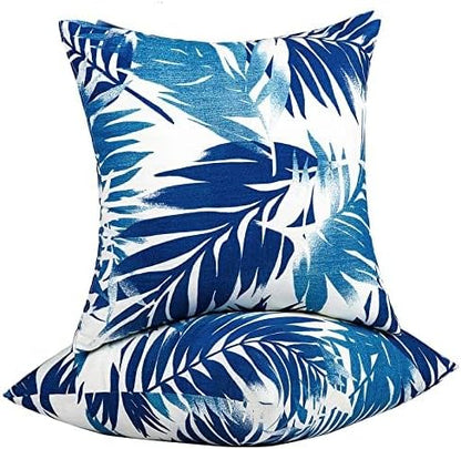 Outdoor Pillow Cover, Outdoor Lumbar Pillow Covers 2PCS Waterproof Pillow Covers 18x18 Inch Home Decor for Furniture Patio Couch Bed Sofa Bedroom
