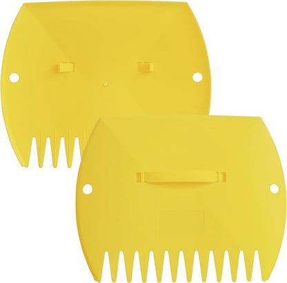GardenHOME Leaf Scoops Hand Rakes, Large Leaf Grabbers for Yard Work and Garden Use, Clear and Collect Garden Rake, Leaf Scooper and Claws for Leaves, Lawn Debris, and Trash Cleanup, Yellow