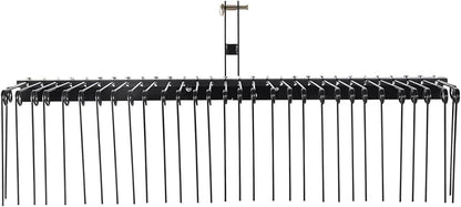 VEVOR Tow Behind Landscape Rake, 72" Tow Dethatcher with 32 Steel Tines, Lawn Dethatcher Rake Attaches to Category 1, 3 Point Hitch for Tractor, for Leaves, Pine Needles, Straw, and Grass