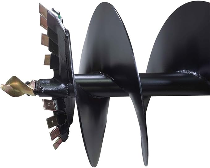 Titan Attachments 24" x 48" Auger Bit for Post Hole Digger, 2" Hex Connect, HD Steel, Digging Bit Only