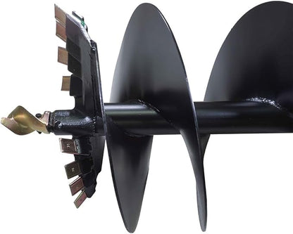 Titan Attachments 24" x 48" Auger Bit for Post Hole Digger, 2" Hex Connect, HD Steel, Digging Bit Only