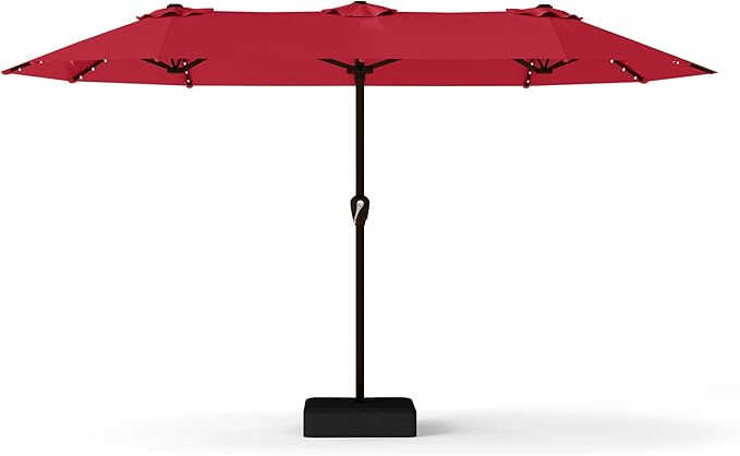 13FT Double Sided Patio Umbrella with LED Lighted