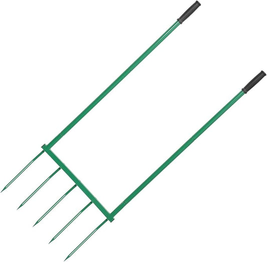 Broad Fork, Broad Fork for Gardening Heavy Duty 20" Wide, 55" Tall – Heavy-Duty Hand Tiller for Digging, Cultivating & Aerating Clay Soil. Ergonomic U-Shaped Design for Comfortable Gardening & Farming