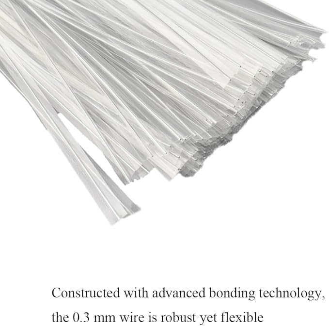 HAHIYO 300Pcs 4inches Cear Metal Twist Ties Bread Candy Coffee Bag Ties Plant Garden Twist Ties for Cellophane Treat Bags Gift Wraping Bags Plastic Bags Halloween Party Cake Present Art Crafts