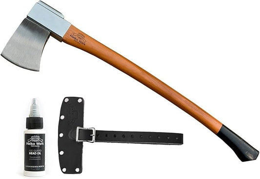 1844 Helko Werk Germany Vario Universal Axe - German Made Midsize General Purpose Felling Axe for Felling Trees, Cutting Timber, and Splitting Wood - Head 4.25lbs, Handle 30in. (Universal) #10053