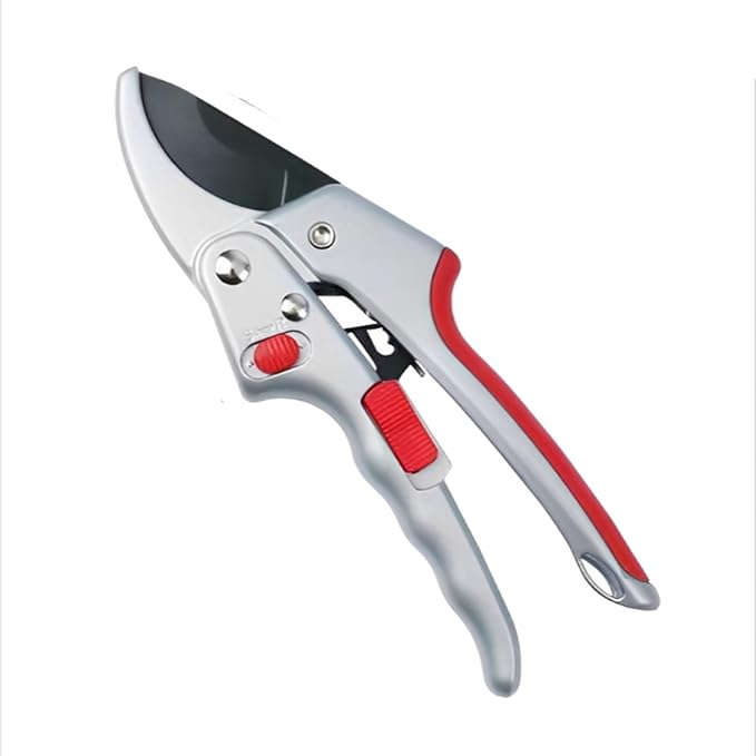 Garden clippers, premium Germany pruners, Work 3 times easier, professional ratchet pruning shears, cutting rose, flower, hedge, stem, tree, Sharp gardening scissors, Arthritis weak hand snips