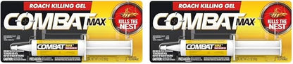 Combat Max Roach Killing Gel for Indoor and Outdoor Use, 1 Syringe, 2.1 Ounce (Pack of 2)