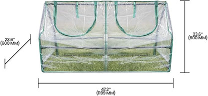 Zenport SH3212A Garden Cold Frame Greenhouse Cloche for Easy Access Protected Gardening