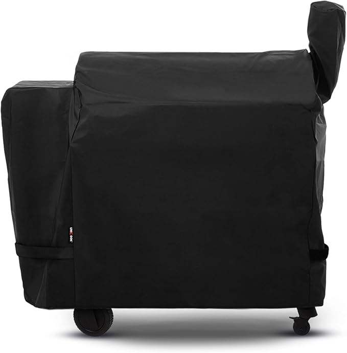 Unicook Pellet Grill Cover Compatible with Traeger Pro 34/780 Series, Texas, and Pit Boss 820, Heavy Duty Waterproof Wood Pellet Smoker Cover, Fade Resistant Full Length BBQ Grill Protector, Black