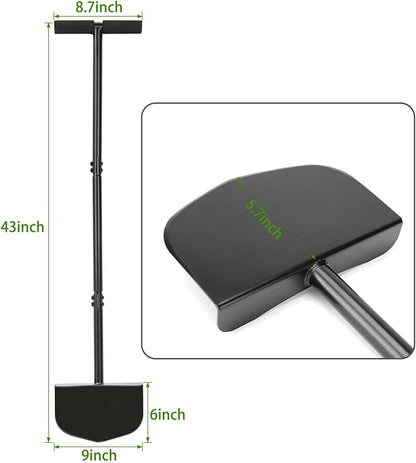 43inch Edger Lawn Tool - Manual Lawn Edger - Border Edger, Half Moon Lawn Edger with T-Grip for Lawn, Garden or Sidewalk