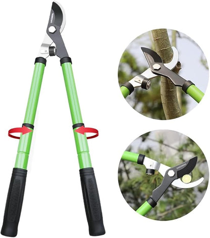 GARDENWORK Loppers for Tree Trimmer,Heavy Duty Branch Cutter,17-23"Extendable Garden Loppers with SK5 High Carbon Steel Blade,Chops Thick Branch Ease with 1.6" Diameter Cut Capacity