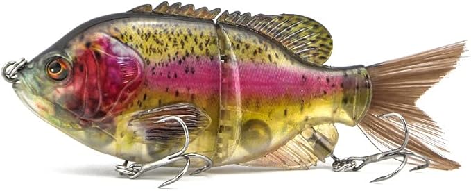 5.9in Multi Jointed Swimbait Fishing Lures Bait,2 Segment Big Giant Sinking Fishing Bass Lures,Crankbaits Swimbaits with Treble Hook