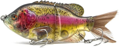 5.9in Multi Jointed Swimbait Fishing Lures Bait,2 Segment Big Giant Sinking Fishing Bass Lures,Crankbaits Swimbaits with Treble Hook