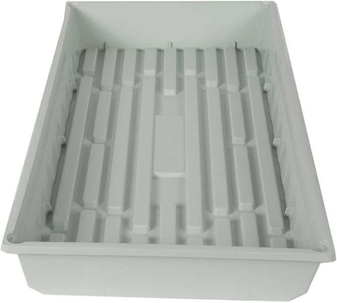 SUNPACK 10" x 20" Mega Plastic Seed Starting Tray, White, 2.5" (Pack of 30) - No Drainage Holes, Ideal for Greenhouses or Indoor Gardening - Made of Thick, Strong Plastic