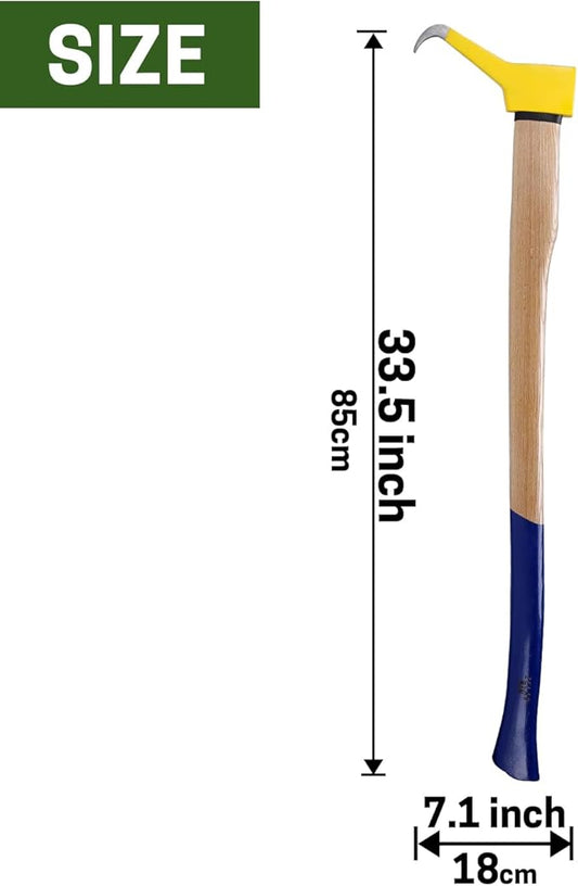 Pickaroon Logging Tool, Hookaroon, Log Roller Tool, Hookaroon for Dragging and Stacking Firewood, Sharp Pick Tool for Logs