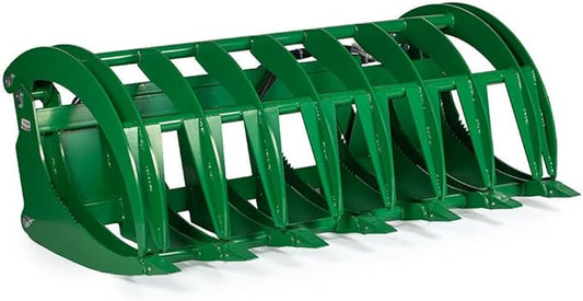 Titan Attachments 84" HD Root Grapple Rake Attachment, Fits John Deere Hook & Pin Tractors, Twin 3,000 PSI Cylinders, Clears Rocks, Logs, Brush, & Debris, Tractor Accessories & Attachments