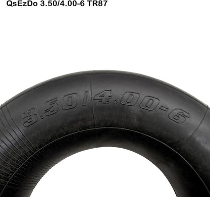 3.50/4.00-6 Inner Tube with TR87 Bent Valve Stem (1 Pack), for Hand Trucks, Utility Cart, Lawn Mowers, Wheelbarrows, Dollys, Scooters, Replacement 13x4.00-6,4.00-6 Tire.