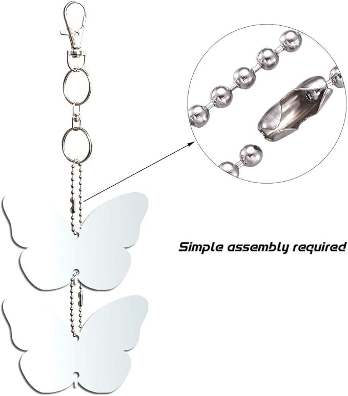 Keep Birds Away Mirror Disc, Hanging Reflectors to Scare Birds Away from Your House and Garden, 16 Butterfly Discs