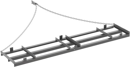 8FT Drag Harrow for ATV, Tractor & UTV, Heavy Duty Tow Behind Driveway Grader with 6FT Chain Link - Landscape Rake for Gravel, Sand, Soil & Hay - Lawn Leveling Tool for Field Yard & Pasture