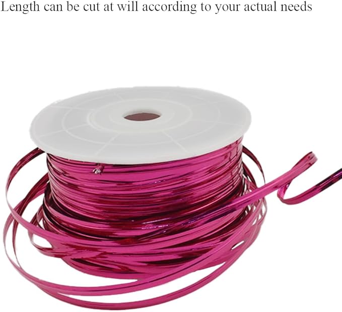 HAHIYO 100Yards/300Feet/91M Rose Red Metal Twist Ties Bread Candy Coffee Bag Ties Plant Garden Twist Ties for Cellophane Treat Bag Gift Wraping Bag Plastic Bag Halloween Party Cake Present Art Craft