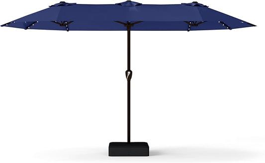 13FT Double Sided Patio Umbrella with LED Lighted