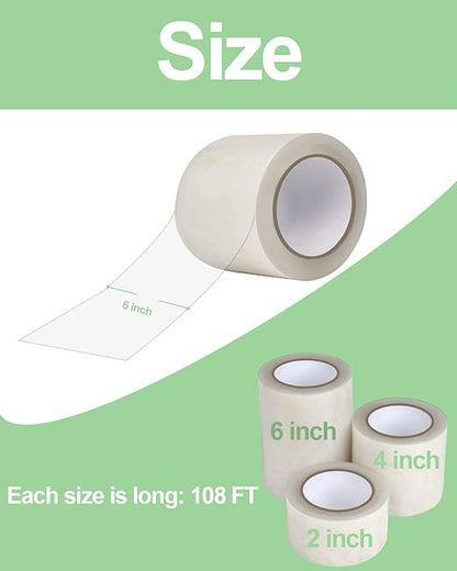 vensovo Greenhouse Covering Plastic Repair Tape - Heavy Duty 6″x108′ Garden Green House Sheeting, Plastic Polyethylene Film Repair Tape
