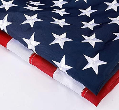 American Flag 1x1.5 ft: Long Lasting US Flag, Heavy Duty Nylon, Embroidered Stars, Sewn Stripes, Brass Grommets, UV Protection Perfect for Outdoors! USA Flag