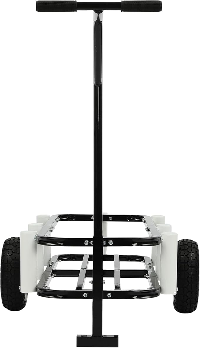 Beach Fishing Cart, 200 LBS Foldable Fishing Cart with Big Wheels, Heavy-Duty Aluminum Pier Wagon Trolley for Beach & Outdoors