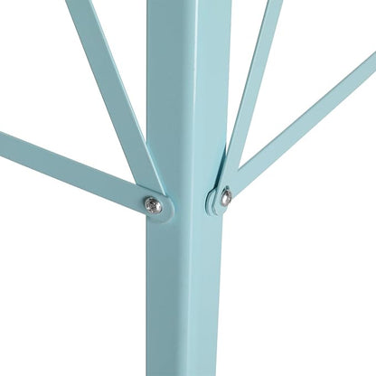 8FT Windmill for Yard Garden Decoration with Weather Vanes，Heavy Duty Outdoor Wind Mills, Large Metal Outdoor Windmill,Weather Resistant,Blue