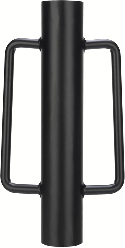 Fence Post Driver T Post Pounder with Handle 12 LB, Heavy Duty Hand Post Rammer for Wooden Posts/U-Channels/Fence Posts, 16 Inch Post Hole Digger (Black)
