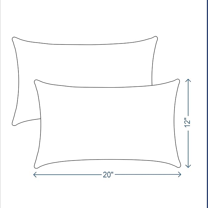 ADLIVWYD Lumbar Pillows for Indoor Outdoor uses,Waterproof Removable Cover with Zipper Outdoor Pillows Set of 2 for Patio Furniture,12×20 Inch (Beige Floral)