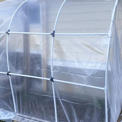 Yowlieu 20' x 28' Clear Greenhouse Plastic Sheeting, 6 Mil UV Resistant Polyethylene Greenhouse Film Hoop Green House Plastic Cover for Farms, Agriculture, Garden