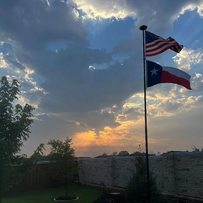 Jayus Double Sided Texas State TX Flags 3x5 FT Outdoor- 320D Heavy Duty Nylon Republic of Texas Flag Banner with 2 Grommets