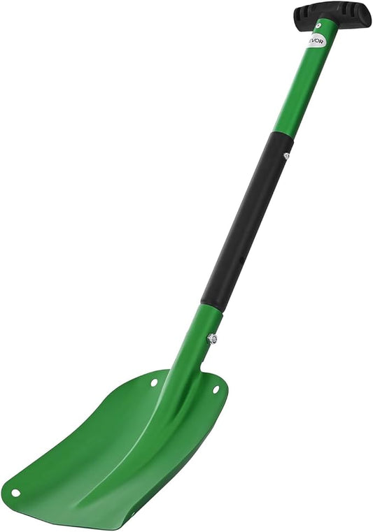 VEVOR Snow Shovel for Driveway, 8.5 in Wide Aluminum Alloy Snow Shovel with T-Shaped Handles, Large Capacity Snowplow Shovels, Portable & Lightweight Snows Removal Tool for Garden Car Camping
