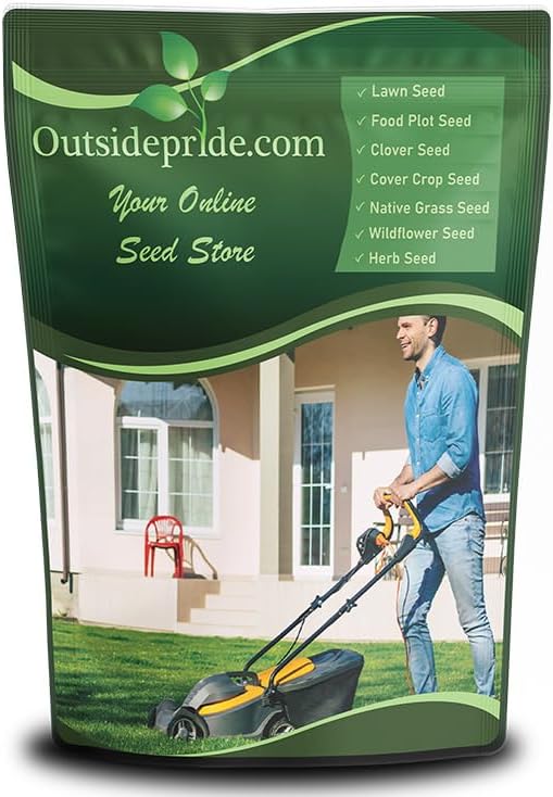 Outsidepride SPF-30 Hybrid Bluegrass Seeds - 25 lbs. Heat & Drought Tolerant, Texas Bluegrass & Kentucky Bluegrass Seed Mix for Challenging Climates, OptiGrowth Coated for Better Establishment