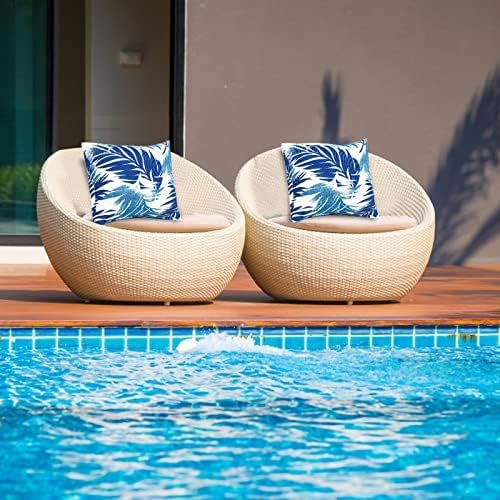 JMGBird Outdoor Pillows Waterproof Set of 4 Outdoor Throw Pillows with Insert Included 18×18 Inch Outdoor Decorative Pillows Water Resistant for Patio Garden Sofa Couch Bed