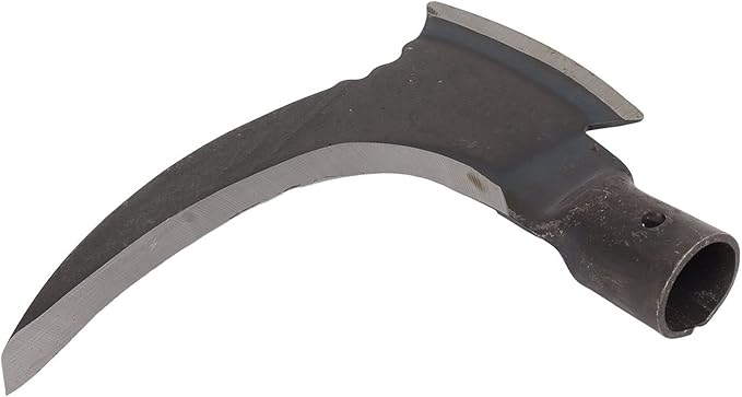 Luqeeg Weeding Sickle, High Manganese Steel Double Sickle Gardening Multipurpose Manual Agricultural Weeding Tools for Gardening Tools (Single Cutter Head)