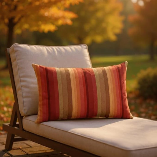 RSH DECOR: Sunbrella Pillow Covers Set of 2 | Covers Only - 26" x 16" | Outdoor Lumbar Pillow Covers Crafted with Sunbrella Performance Fabric | Astoria Sunset