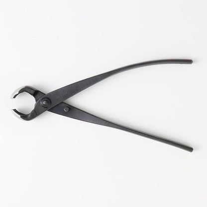 Wazakura Hand Forged Knob Bonsai Cutter Made in Japan 8-1/4 inch (210mm), Japanese Gardening Tools, Round Edge Concave Branch Cutter Black