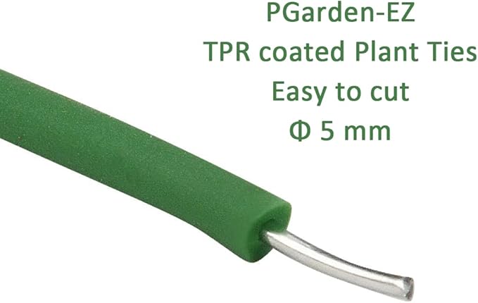 Green Soft Twist Tie Plant Tie Flexible TPR Garden Supply, for Tomatoes Roses Vines Organizing(16.4 feet/ 5 Meters)…, 16 feet